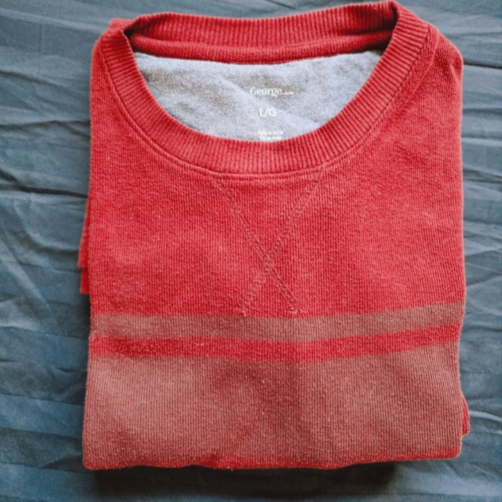 George Men's Rich Red Crewneck Sweater